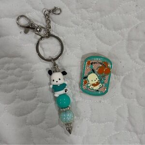 Pochacco Enamel Pin and Keychain Bagcharm Bundle